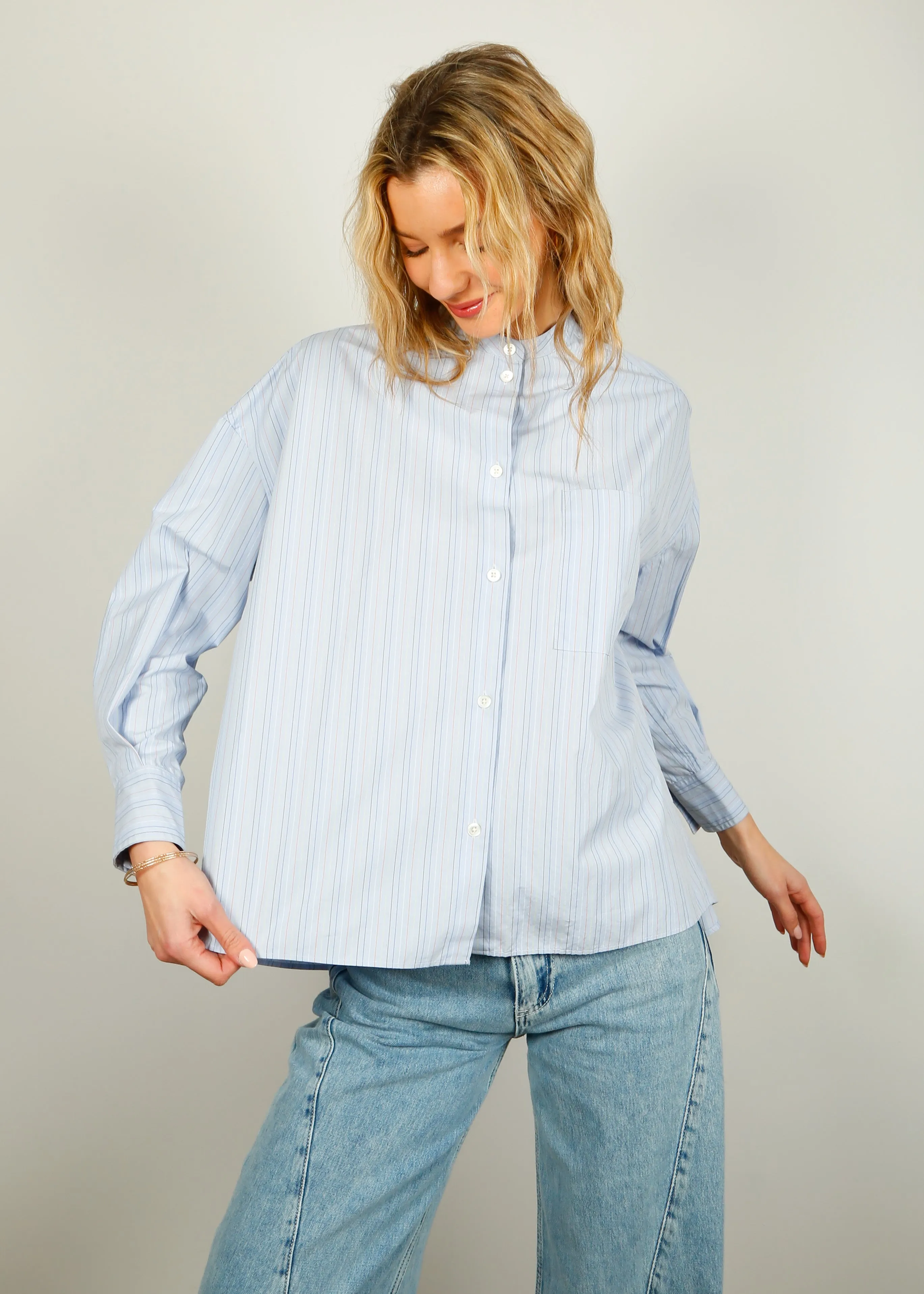 BR Gorky Shirt in Blue Stripe