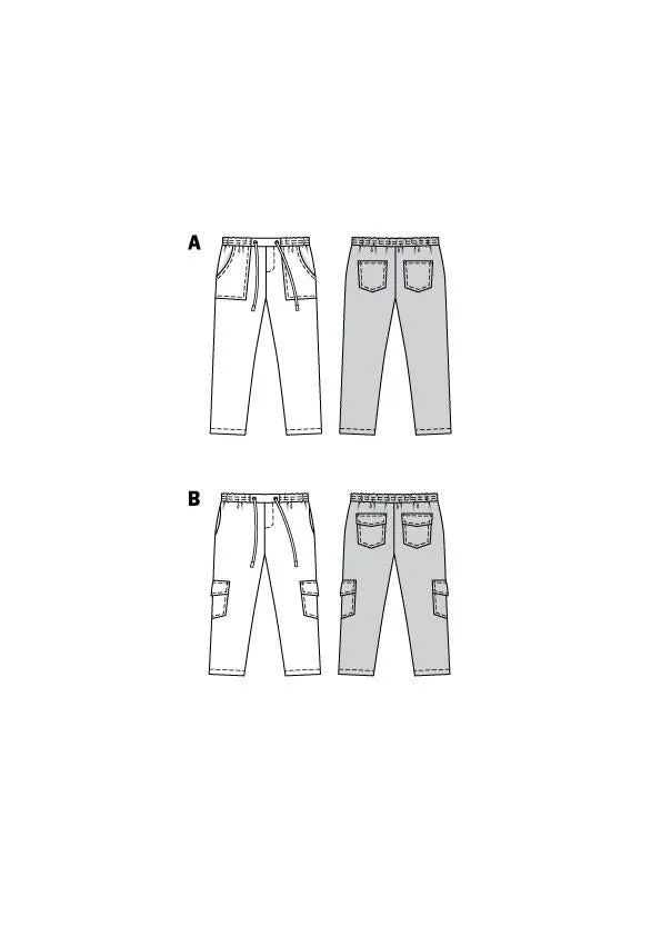 Burda Sewing Pattern 9271 Boys / Girls Slip-on Trousers