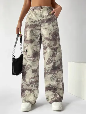 Camo Print Gorpcore Cargo Pants