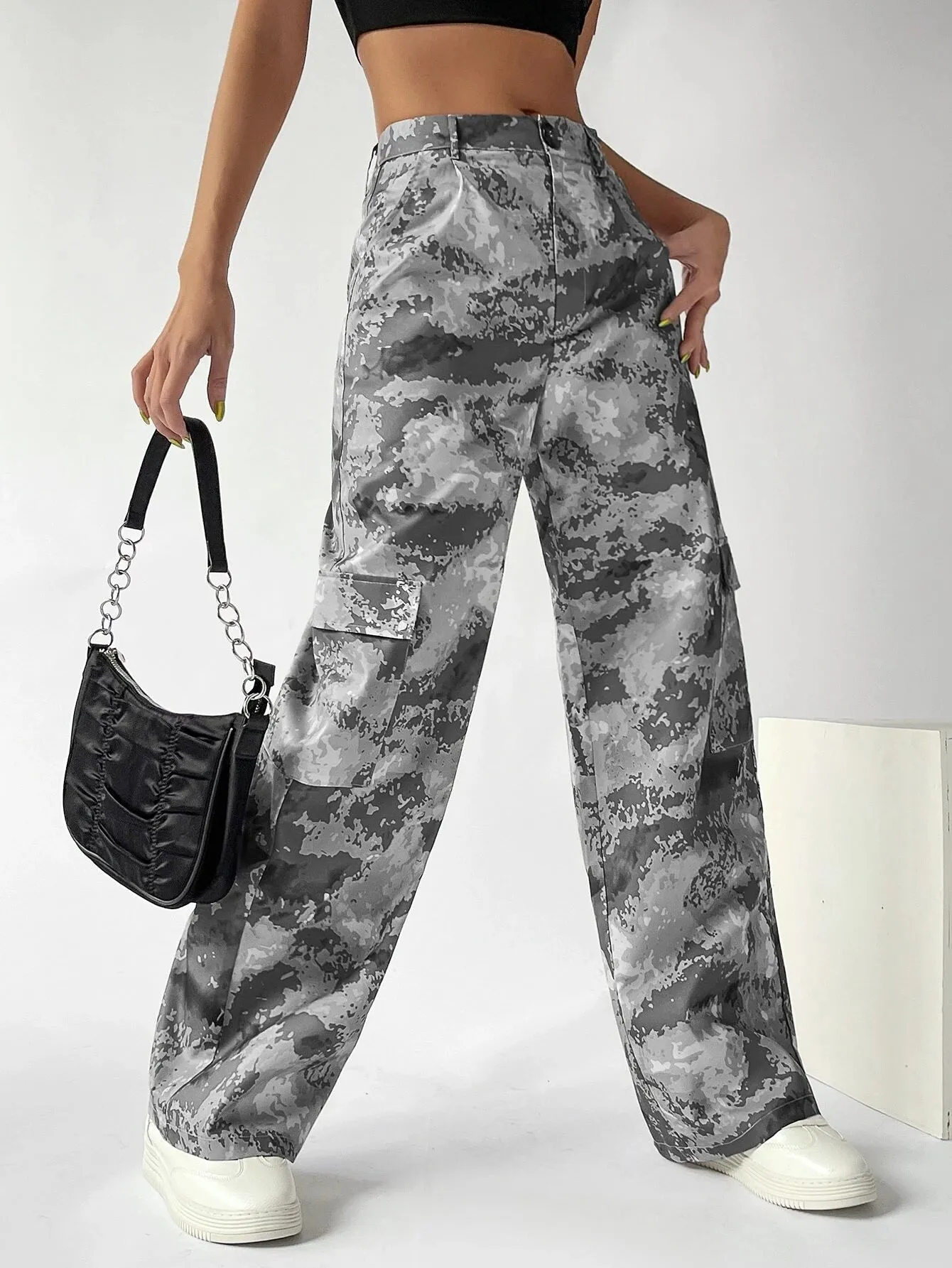 Camo Print Gorpcore Cargo Pants