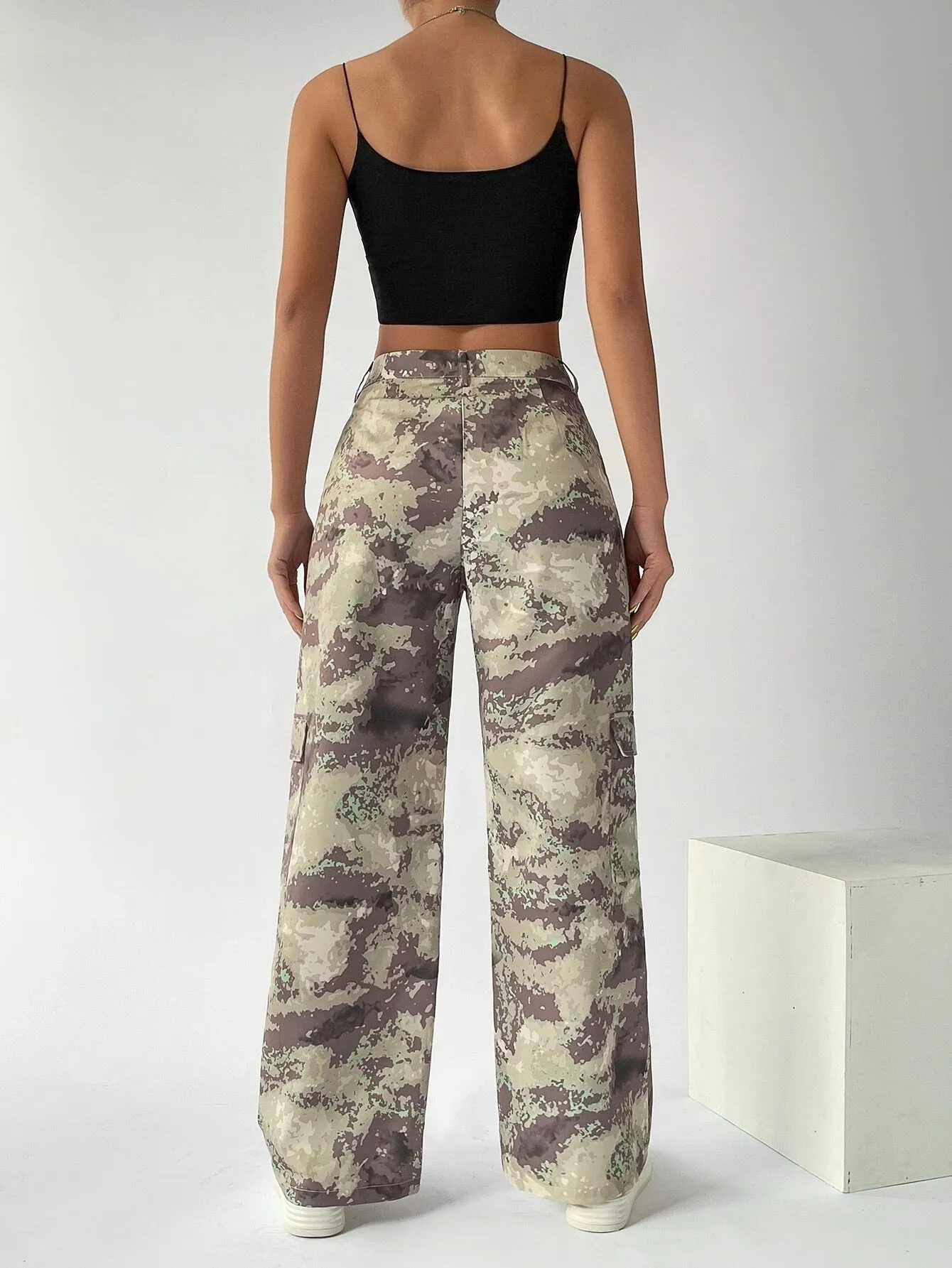 Camo Print Gorpcore Cargo Pants