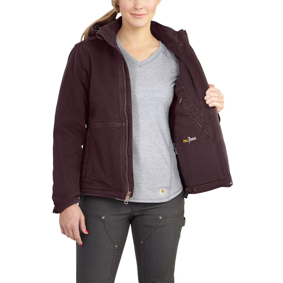 Carhartt Women's Deep Wine Full Swing Caldwell Jacket