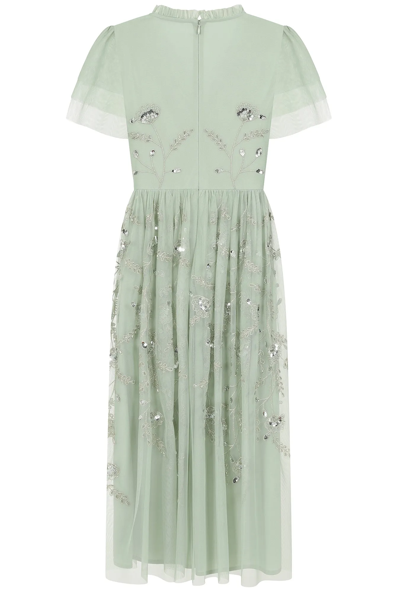 Carissa Green Floral Embellished Midi Dress