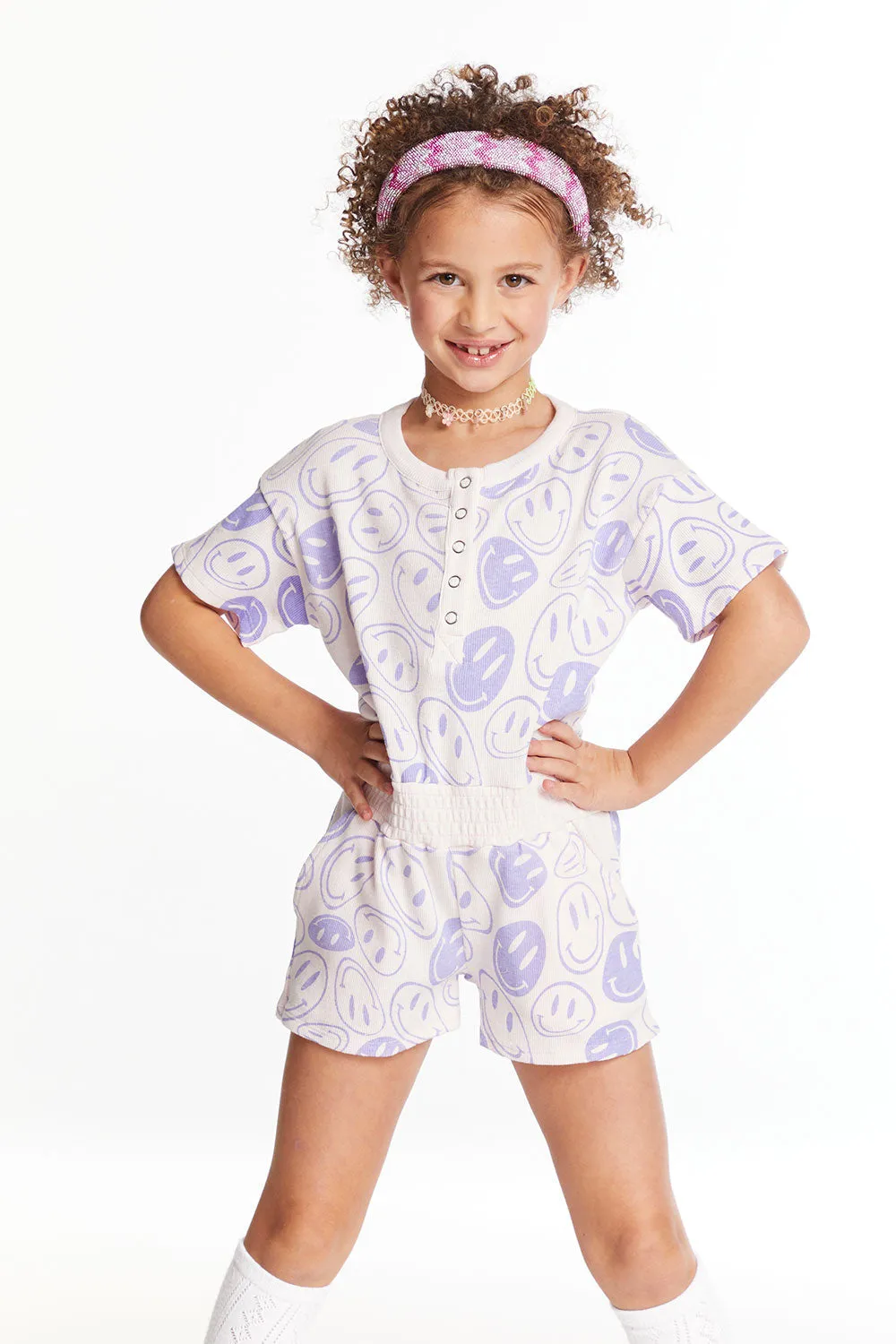 Chaser All Over Smiles Girls Romper