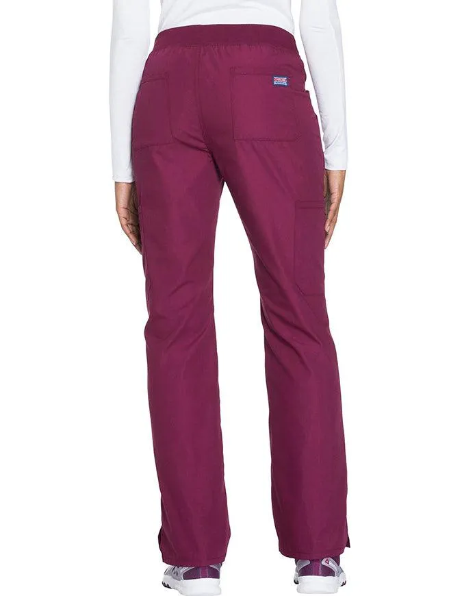 Cherokee Workwear Women's Mid Rise Straight Leg Pull-on Cargo Pant