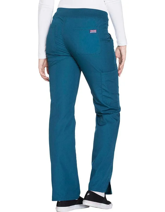 Cherokee Workwear Women's Mid Rise Straight Leg Pull-on Cargo Pant