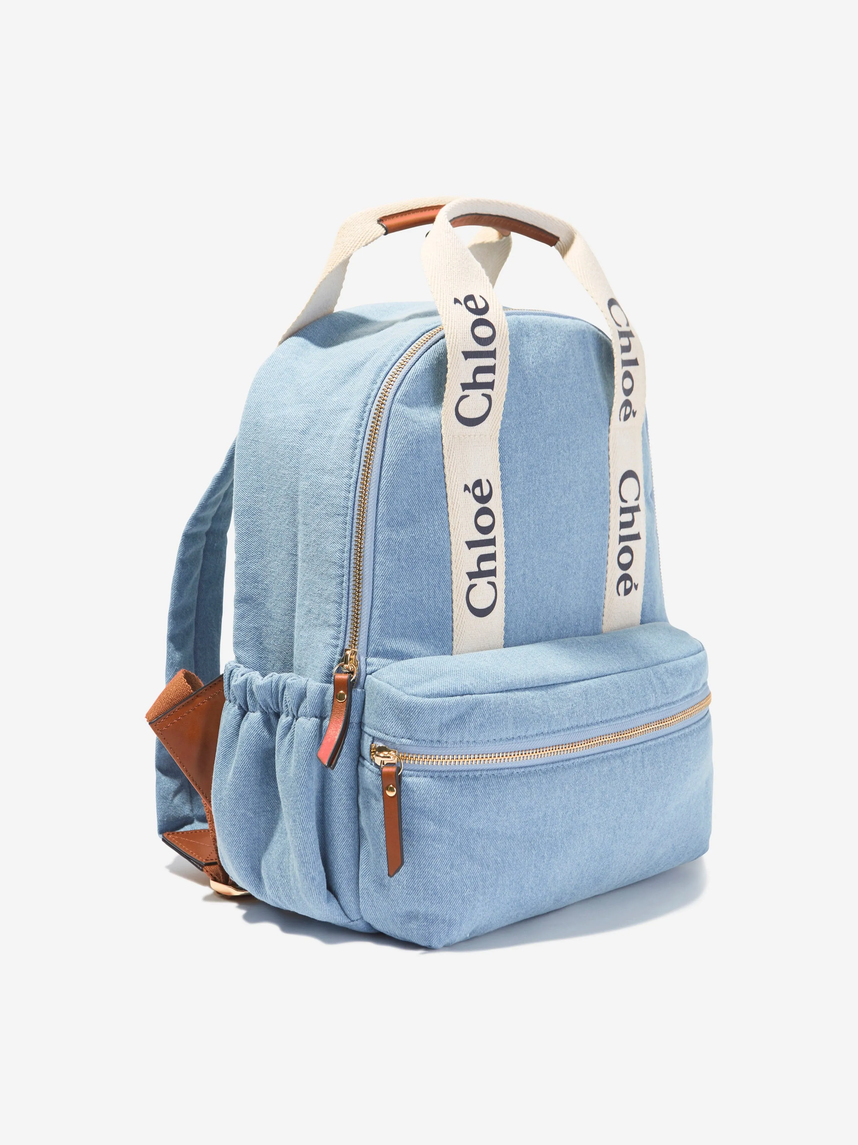 Chloé Girls Denim Backpack in Blue (36cm)