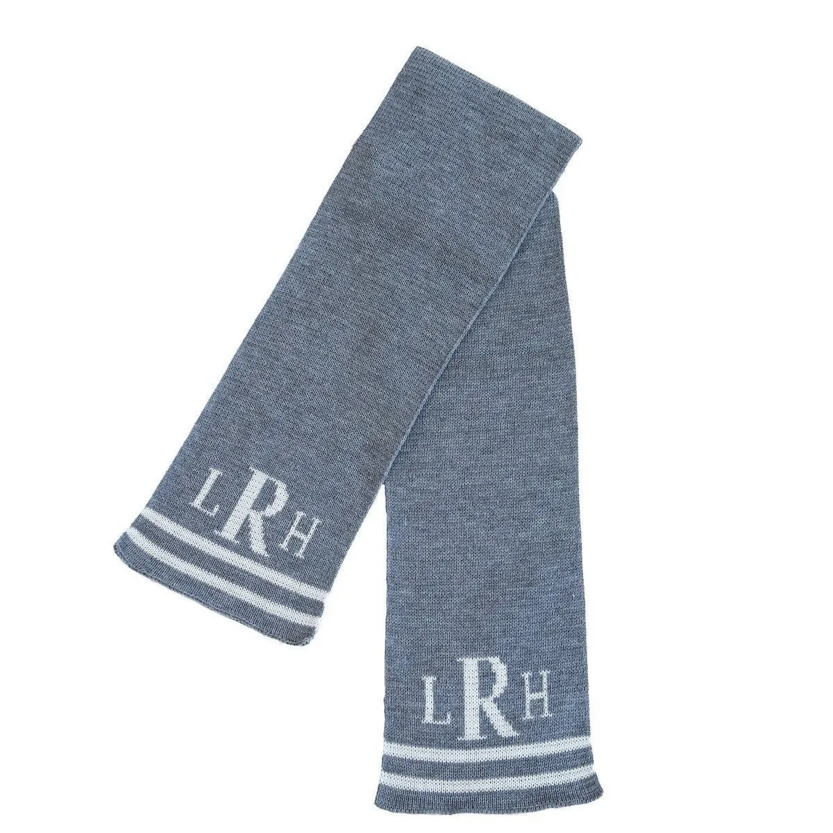 Classic Monogram & Stripes Personalized Knit Scarf