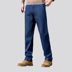 Classic straight fit dark men's jeans