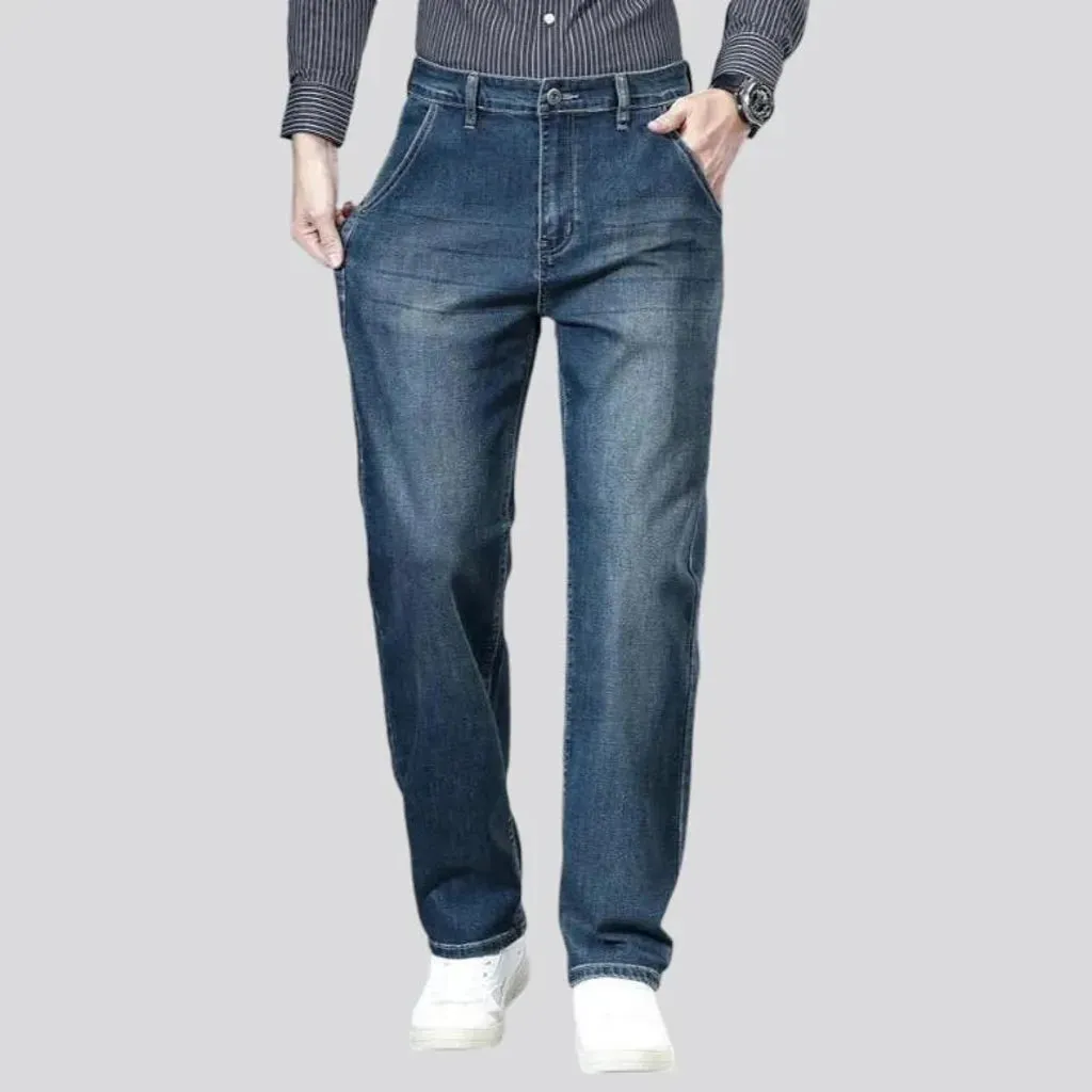 Classic vintage dark wash jeans for men