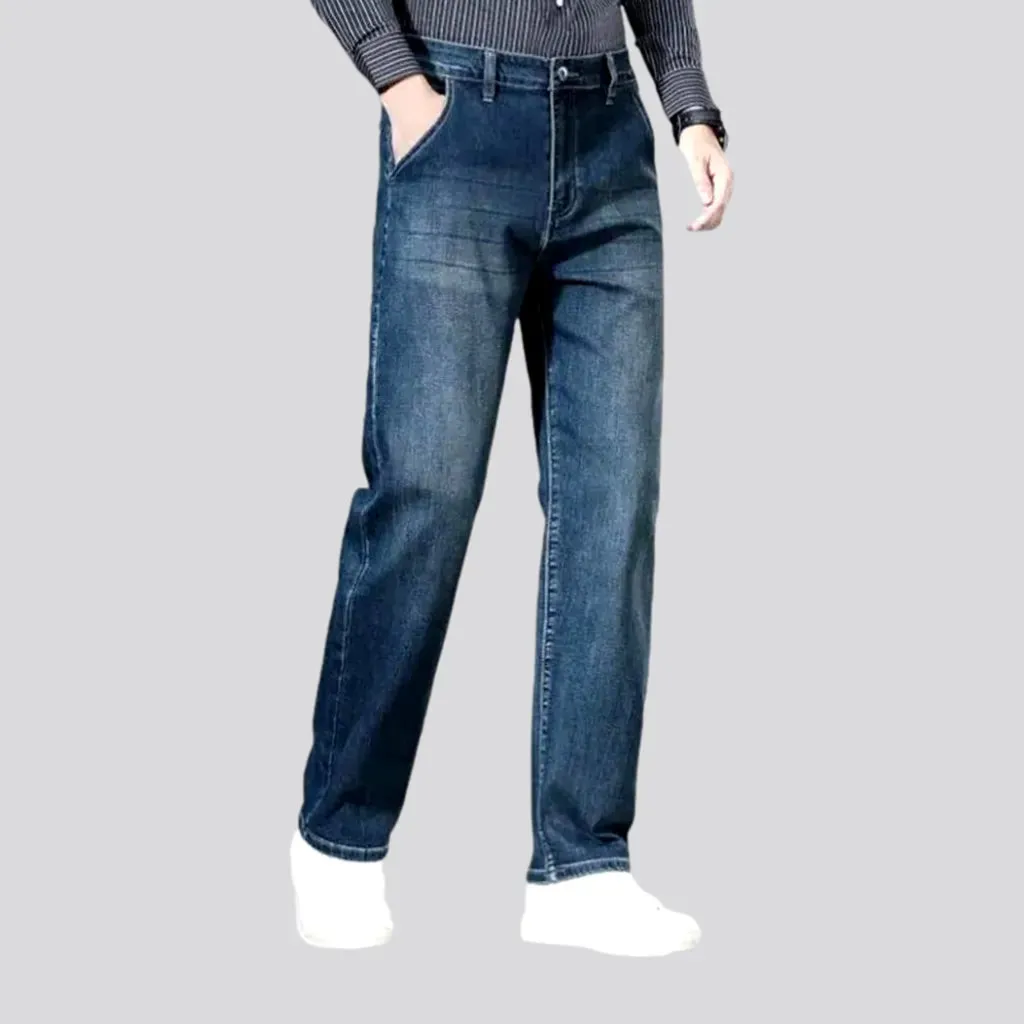 Classic vintage dark wash jeans for men