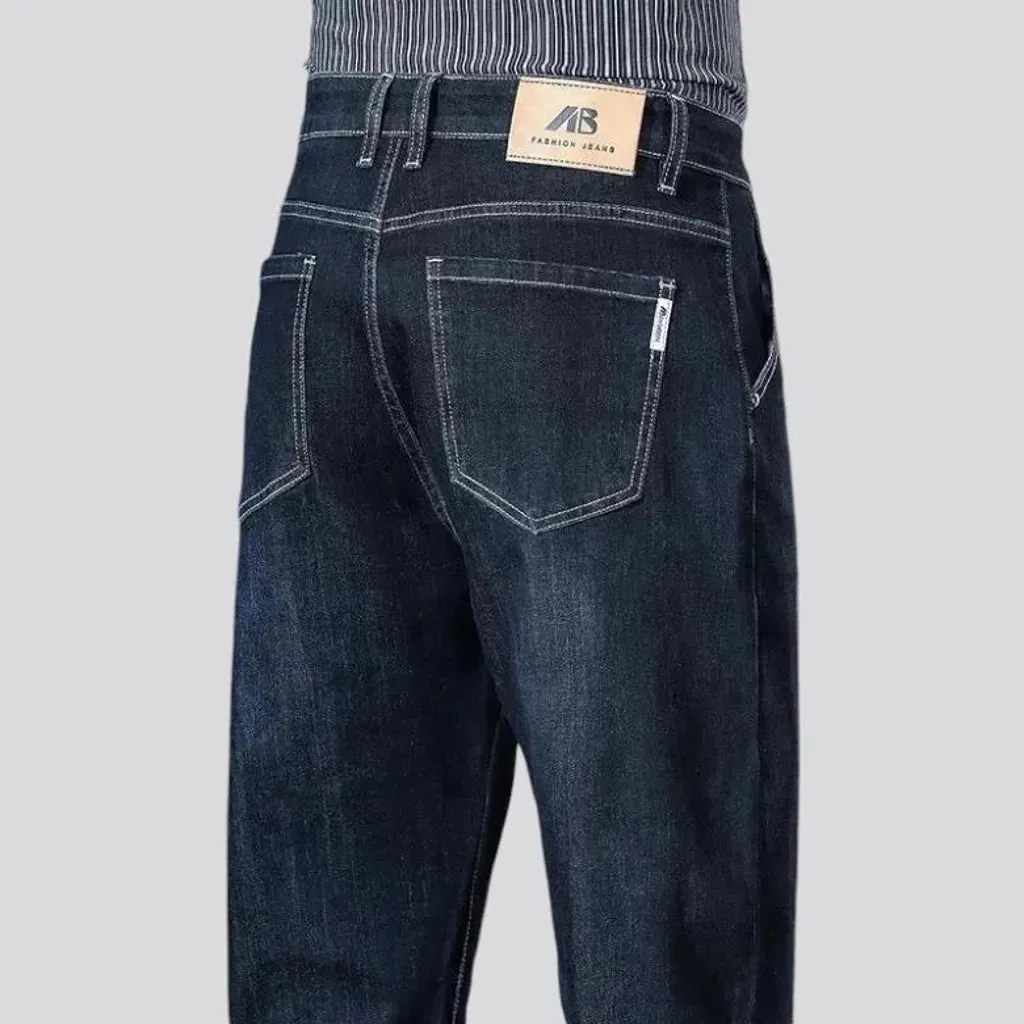 Classic vintage dark wash jeans for men