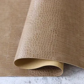 Clay Beige Alligator Faux Leather