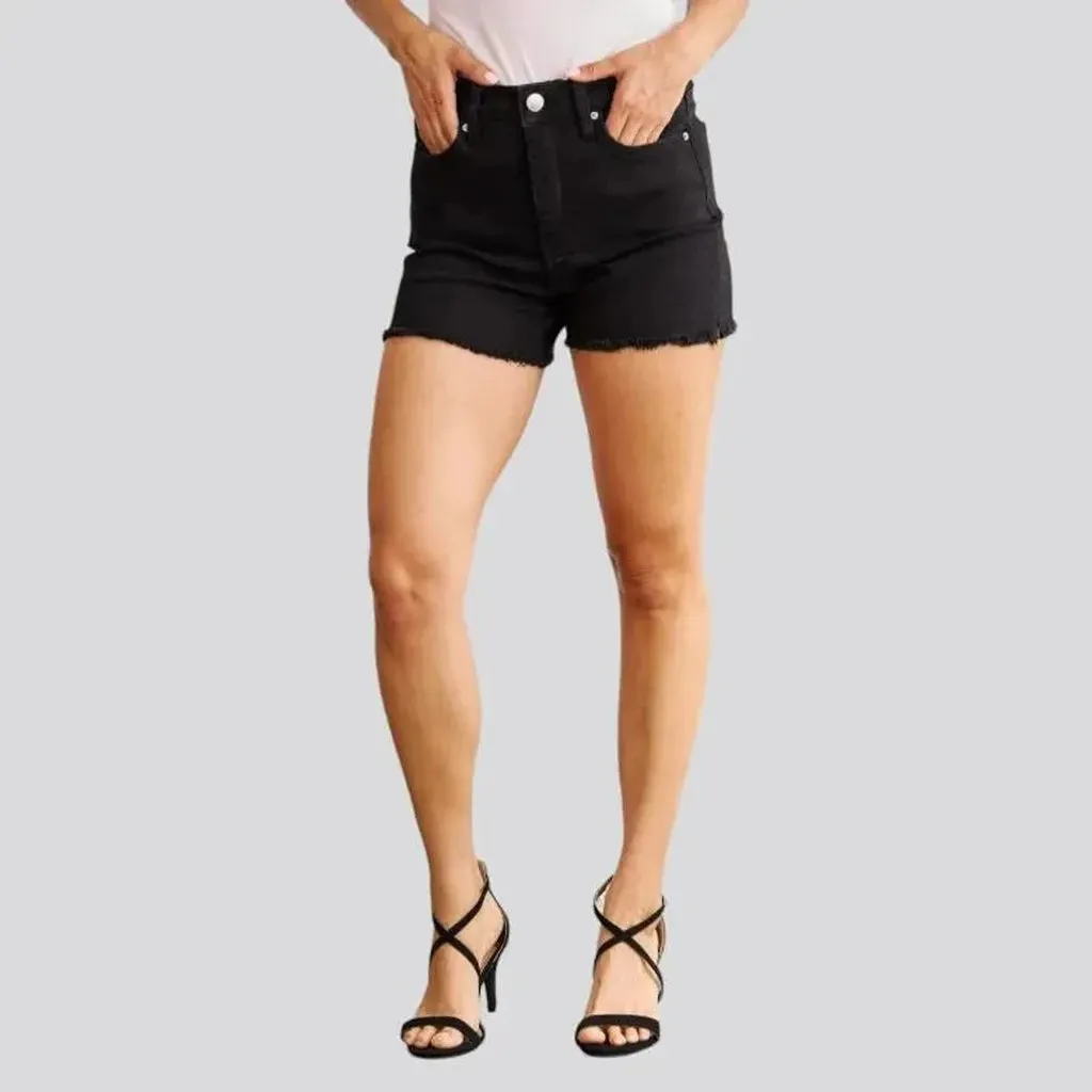 Color y2k women's denim shorts