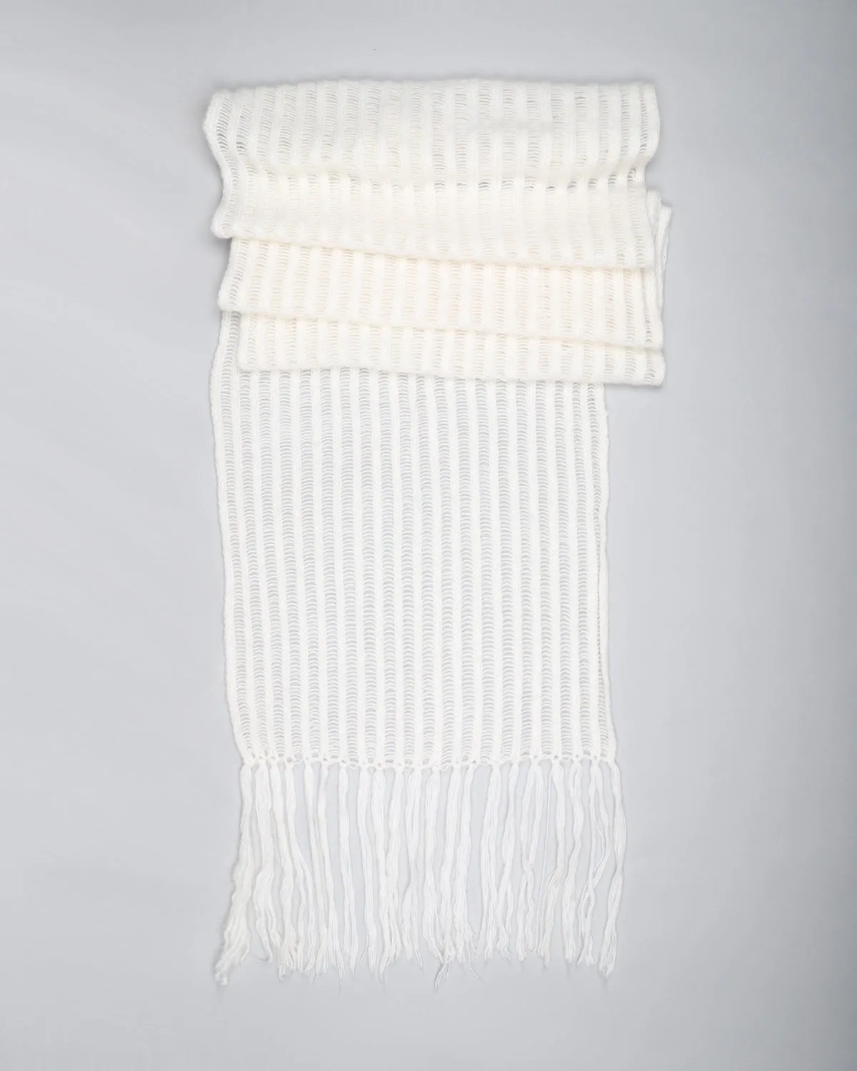 CREAM KNITTED SCARF