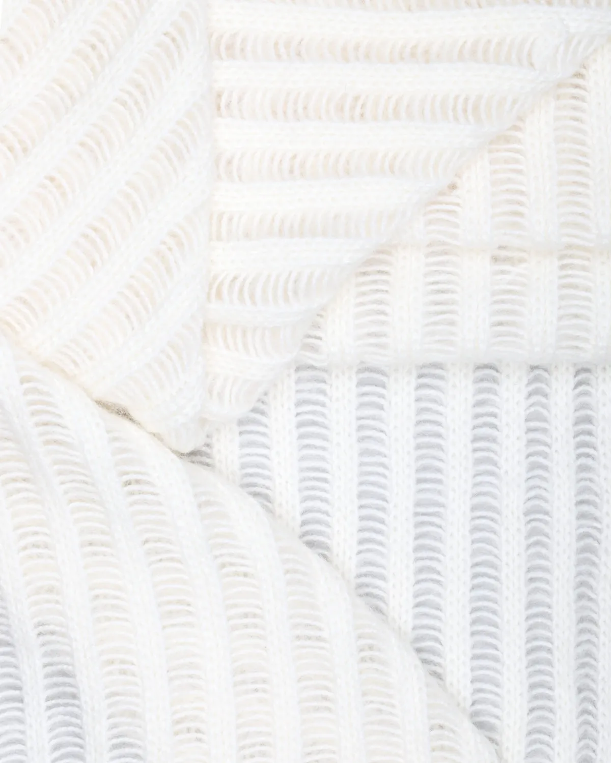 CREAM KNITTED SCARF