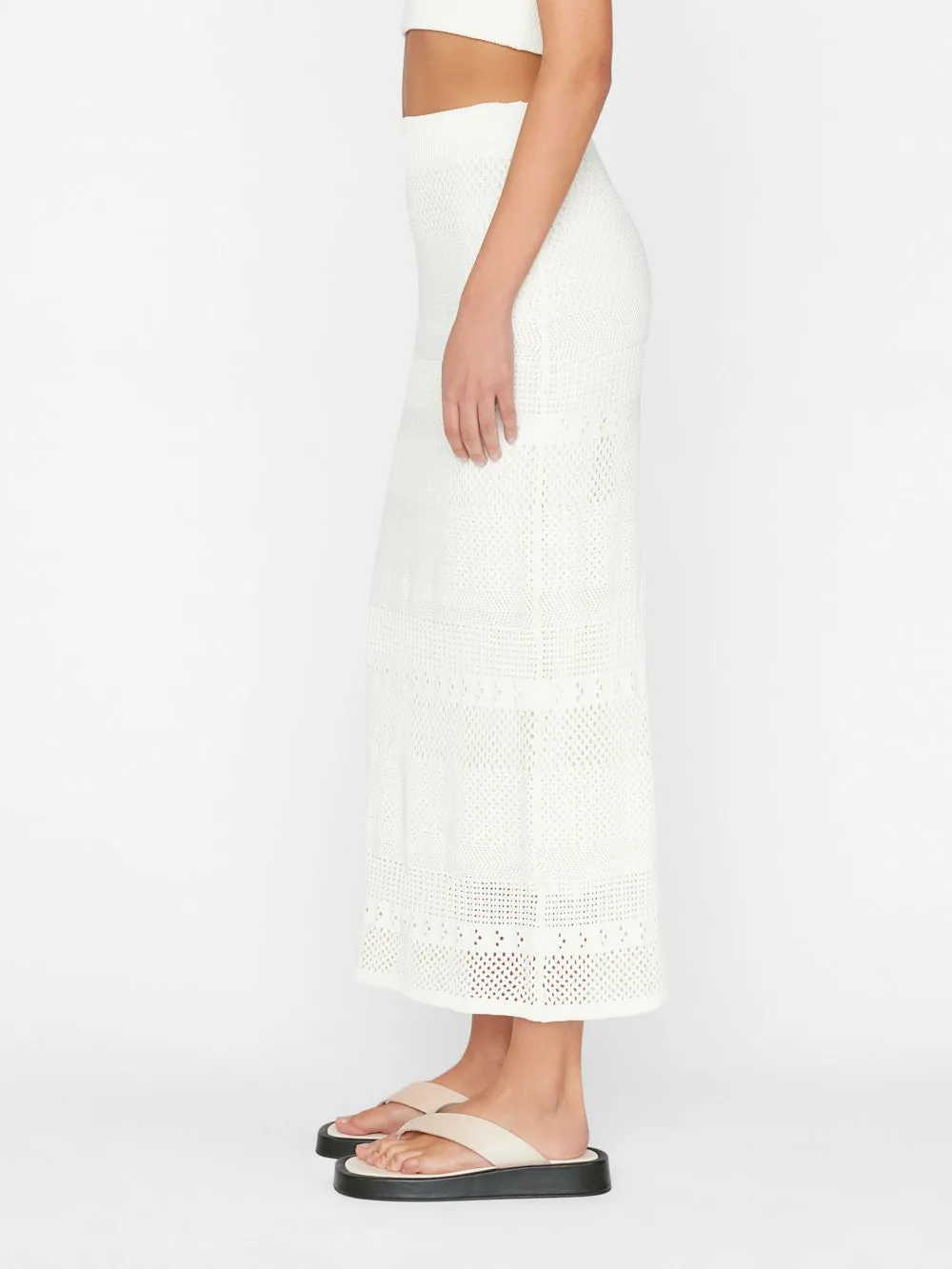 Crochet Pencil Skirt -- Off White