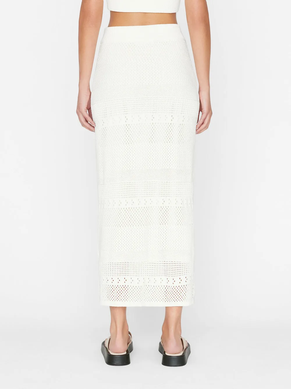 Crochet Pencil Skirt -- Off White