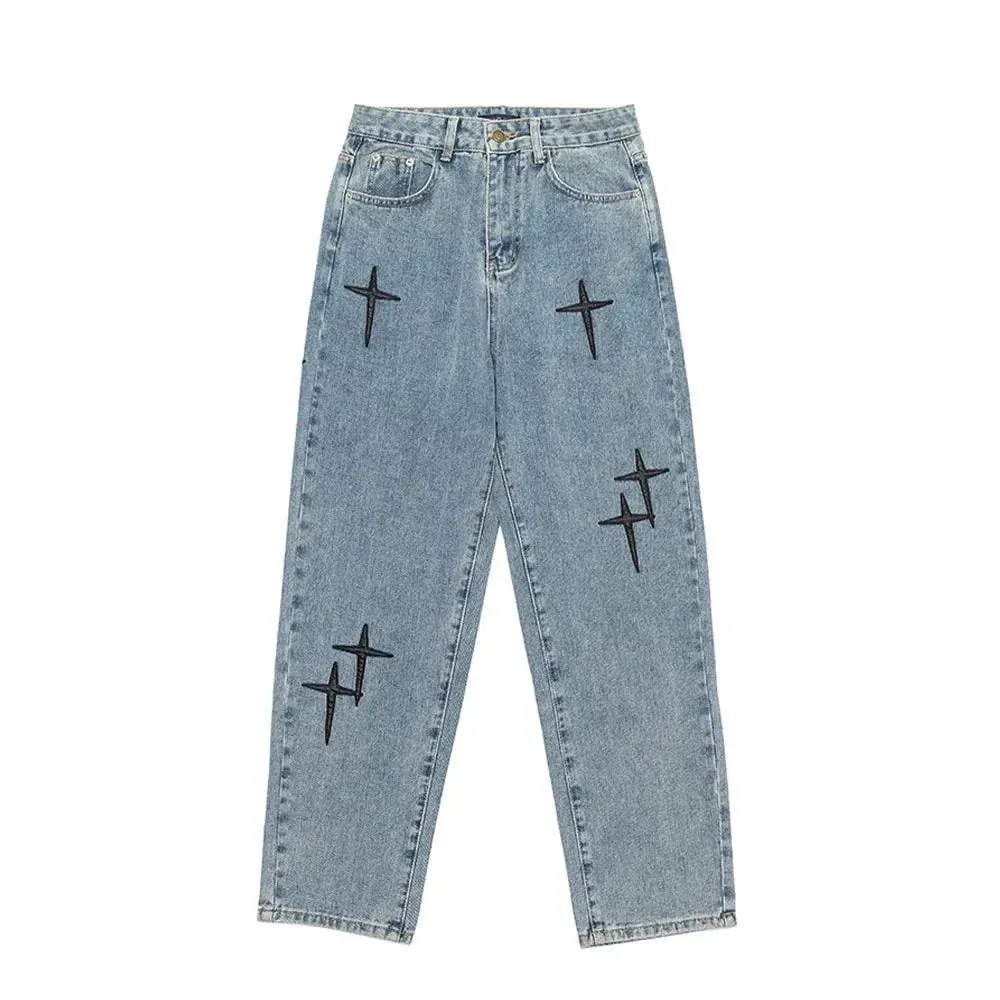 Cross-Stitched Jeans