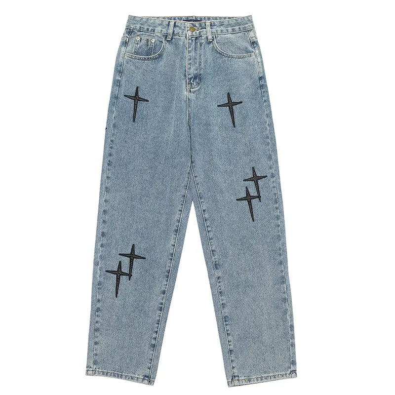 Cross-Stitched Jeans