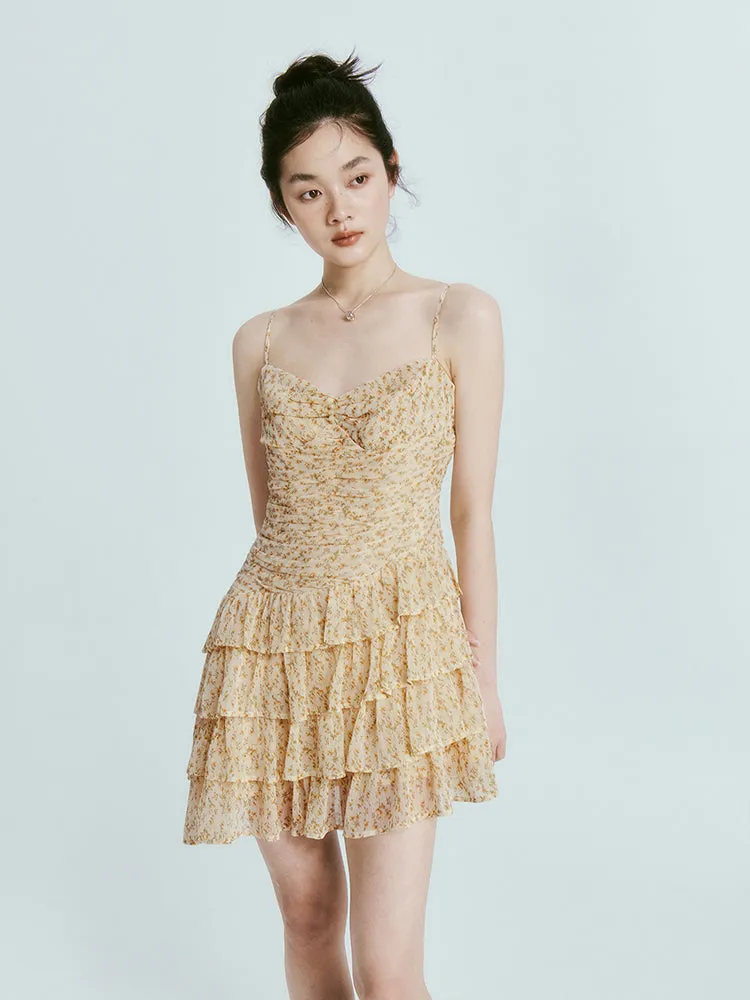 Daisy Flower Cake Slip Dress