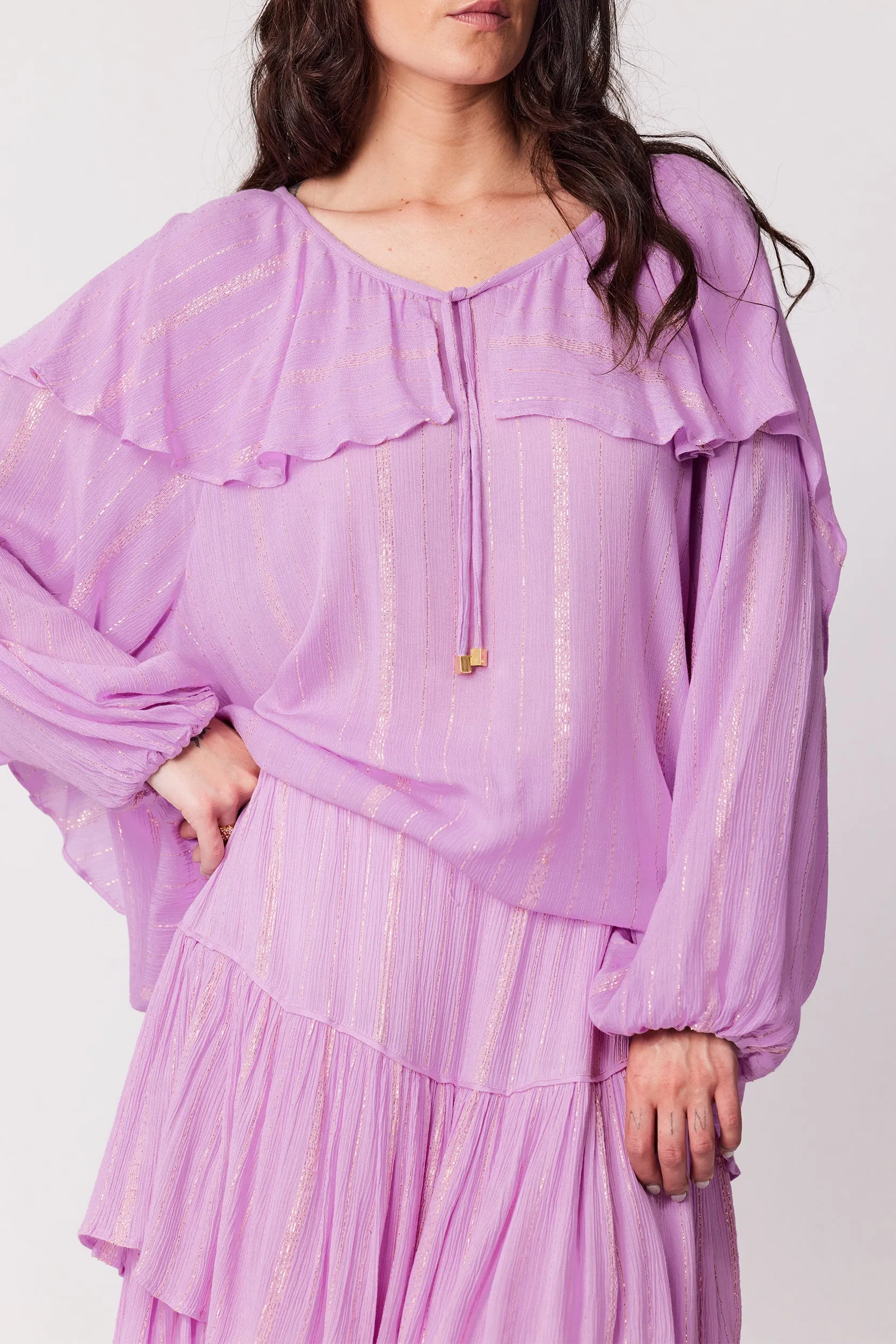 Dakota Blouse - Lilac Gold