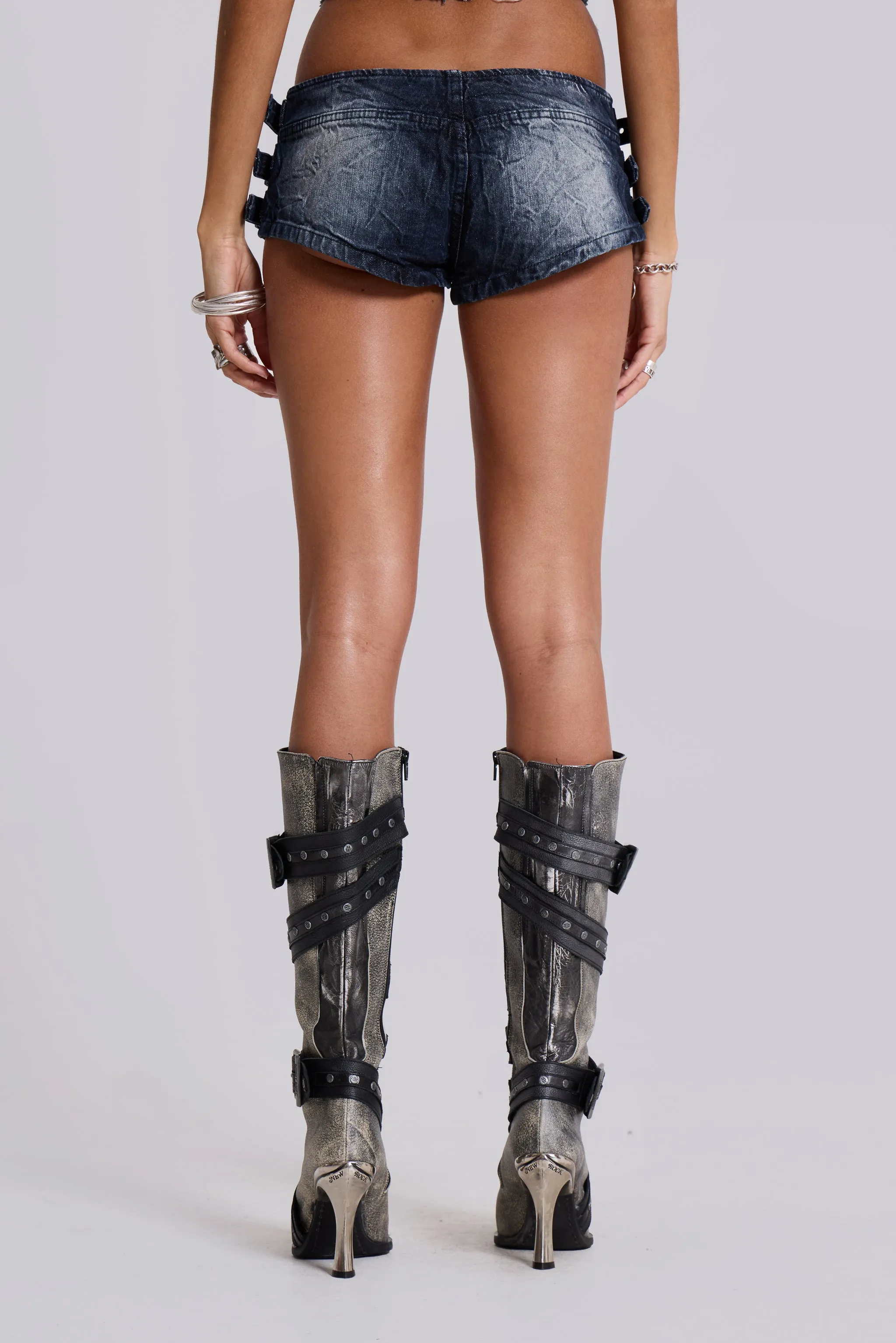 Dark Wash Toxic Denim Hot Pants