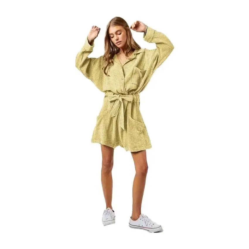 Davi & Dani Pocket Shirt Romper