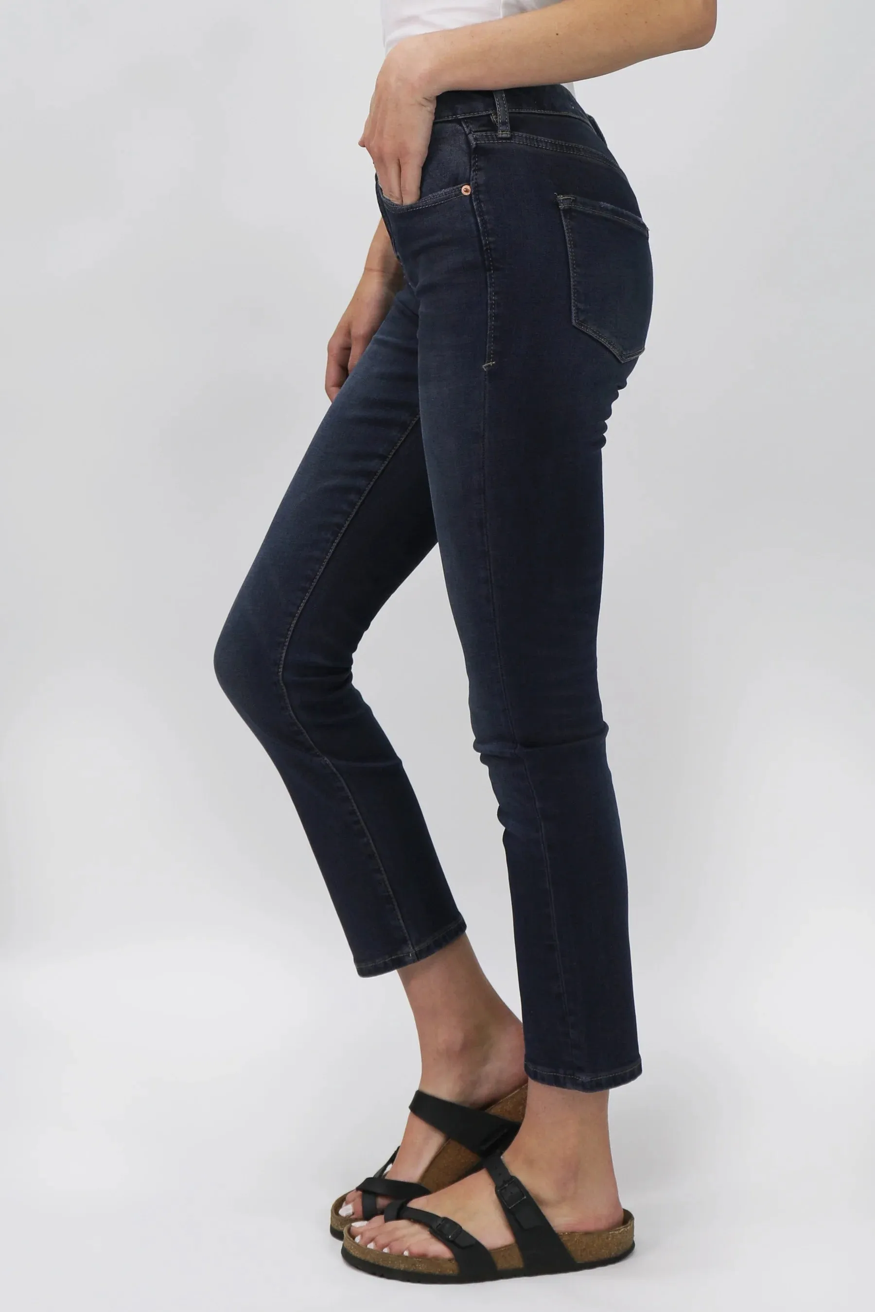 Dear John Denim Blaire High Rise Ankle Slim Straight Jeans Munich