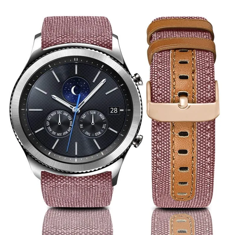 Denim & Leather Watch Straps Compatible with the Fossil Hybrid Range