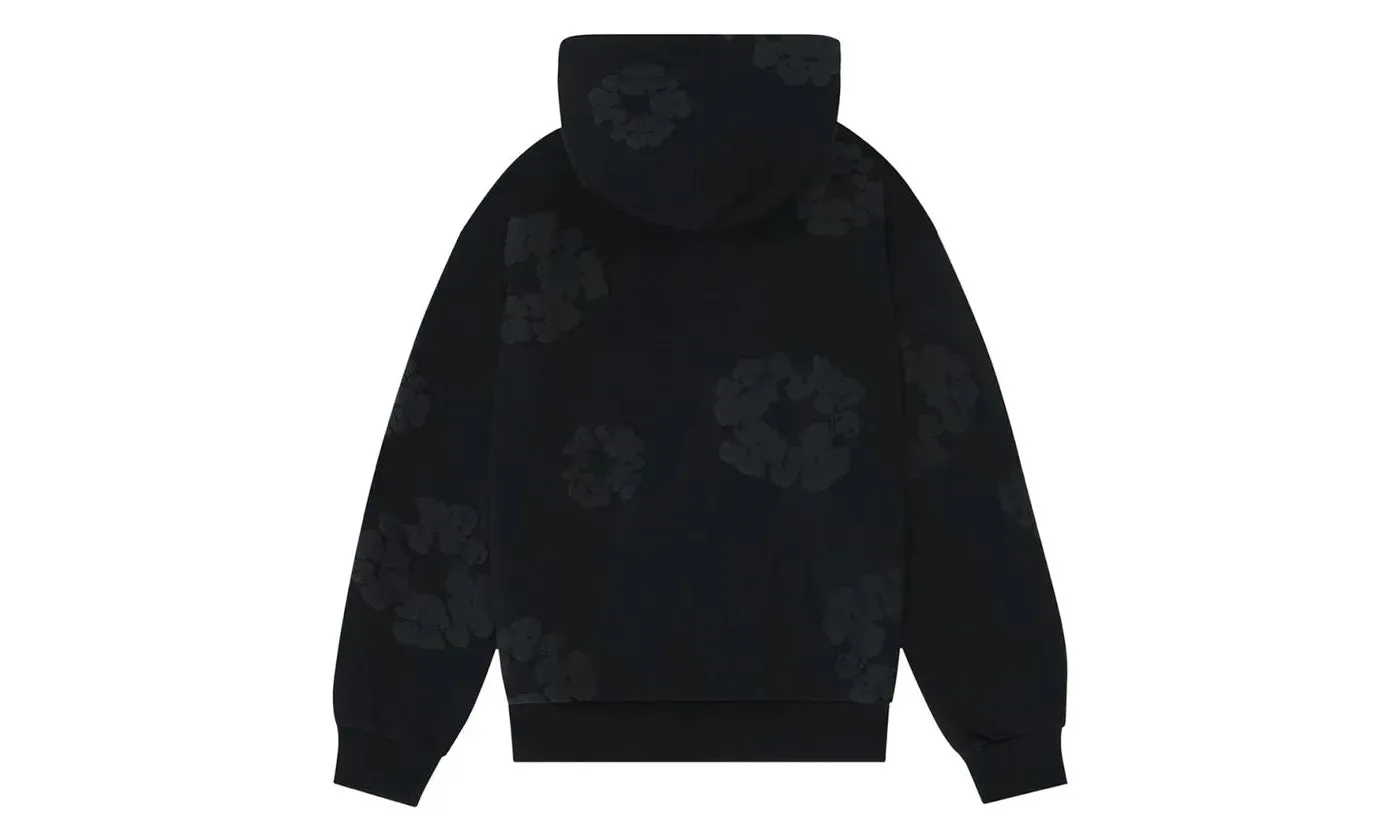 Denim Tears Cotton Wreath Hoodie Black Monochrome