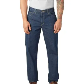 Dickies Relaxed Fit Heavyweight Carpenter Jeans Rinsed Indigo Blue