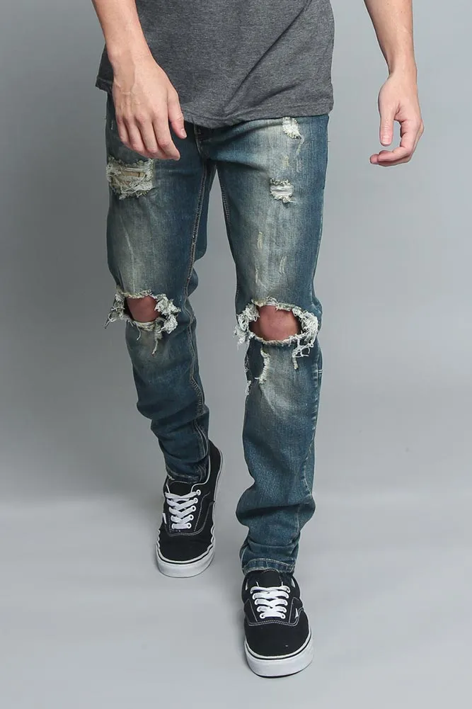 Distressed Denim Jeans