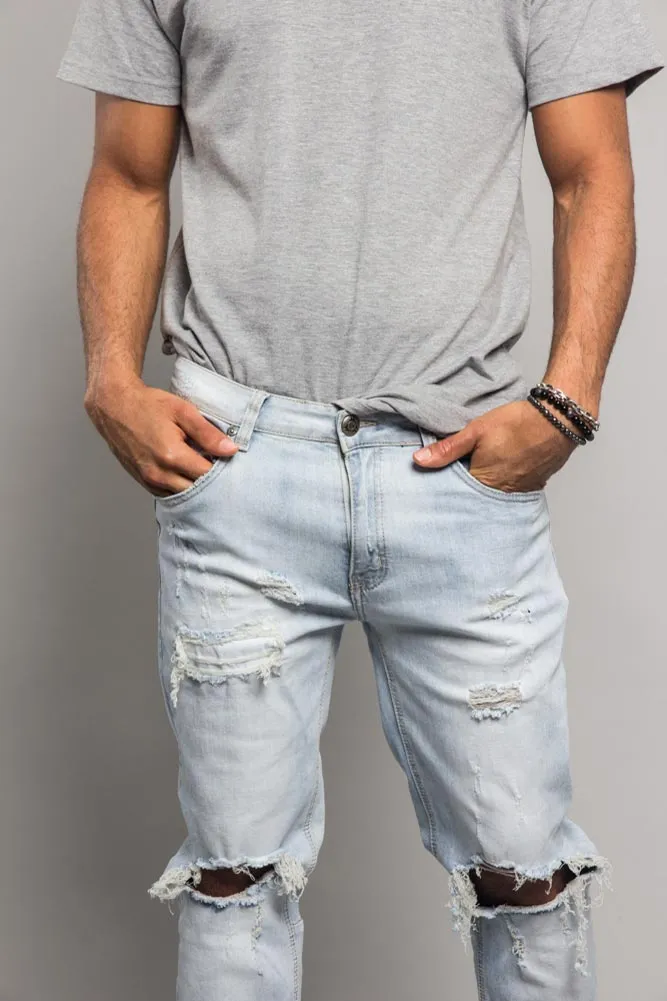 Distressed Denim Jeans