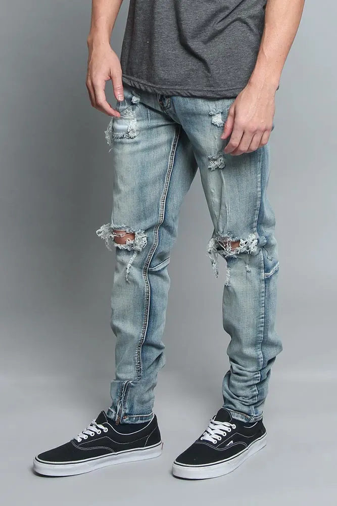 Distressed Denim Jeans