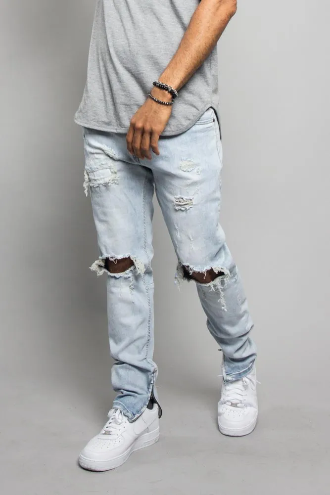 Distressed Denim Jeans