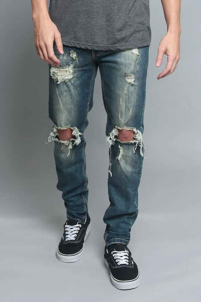 Distressed Denim Jeans