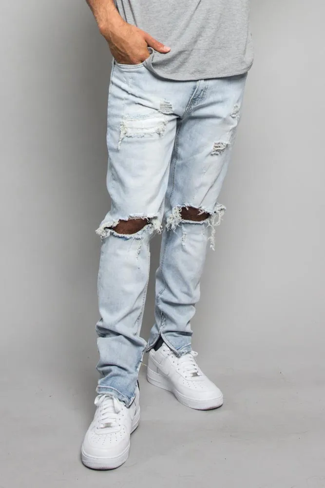 Distressed Denim Jeans