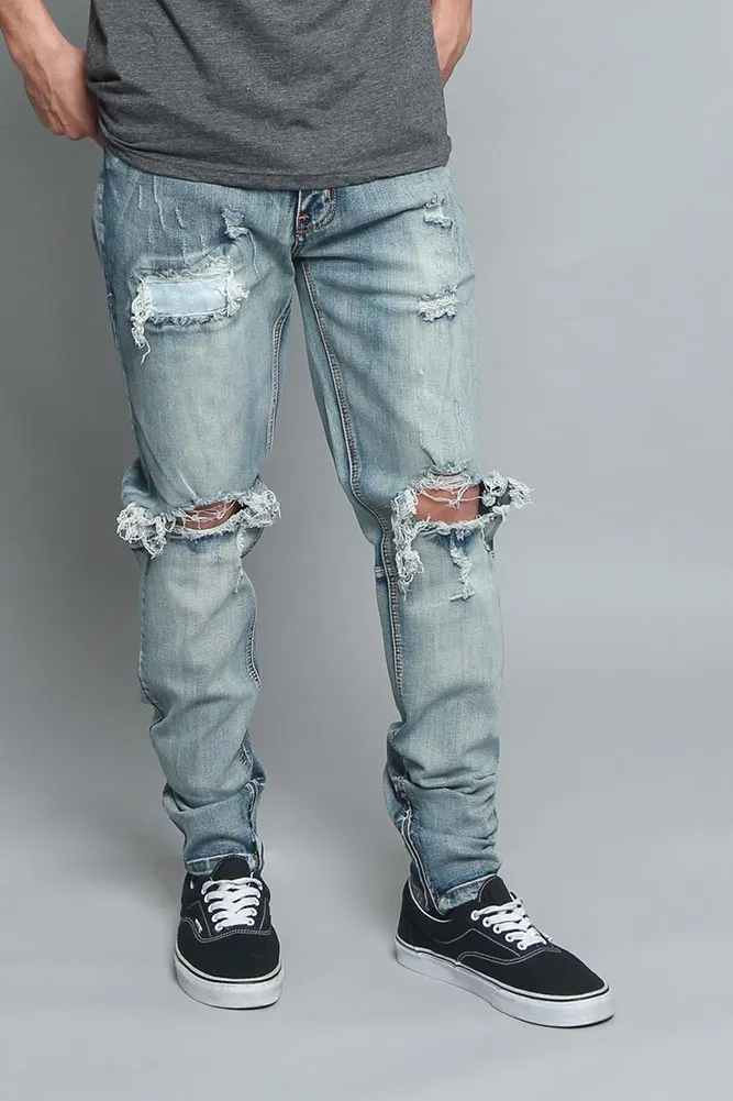 Distressed Denim Jeans