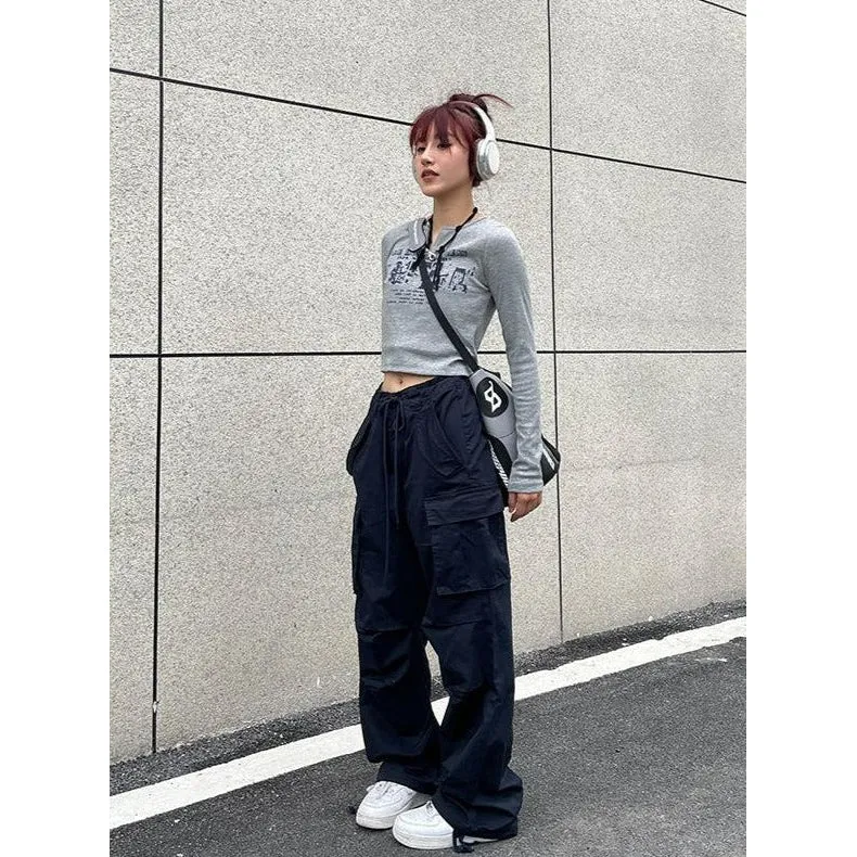 Drawstring Cargo Pants