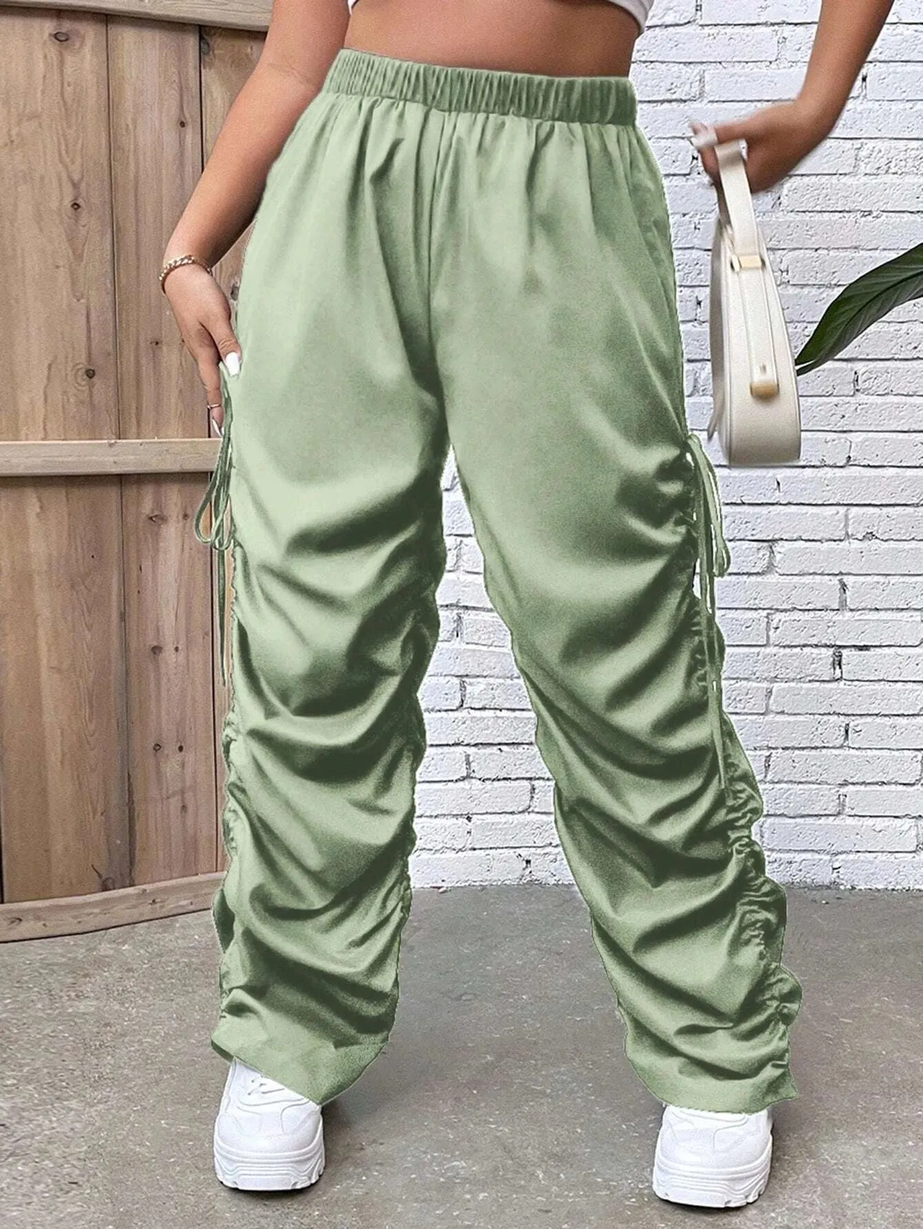 Drawstring Side Stacked Pant