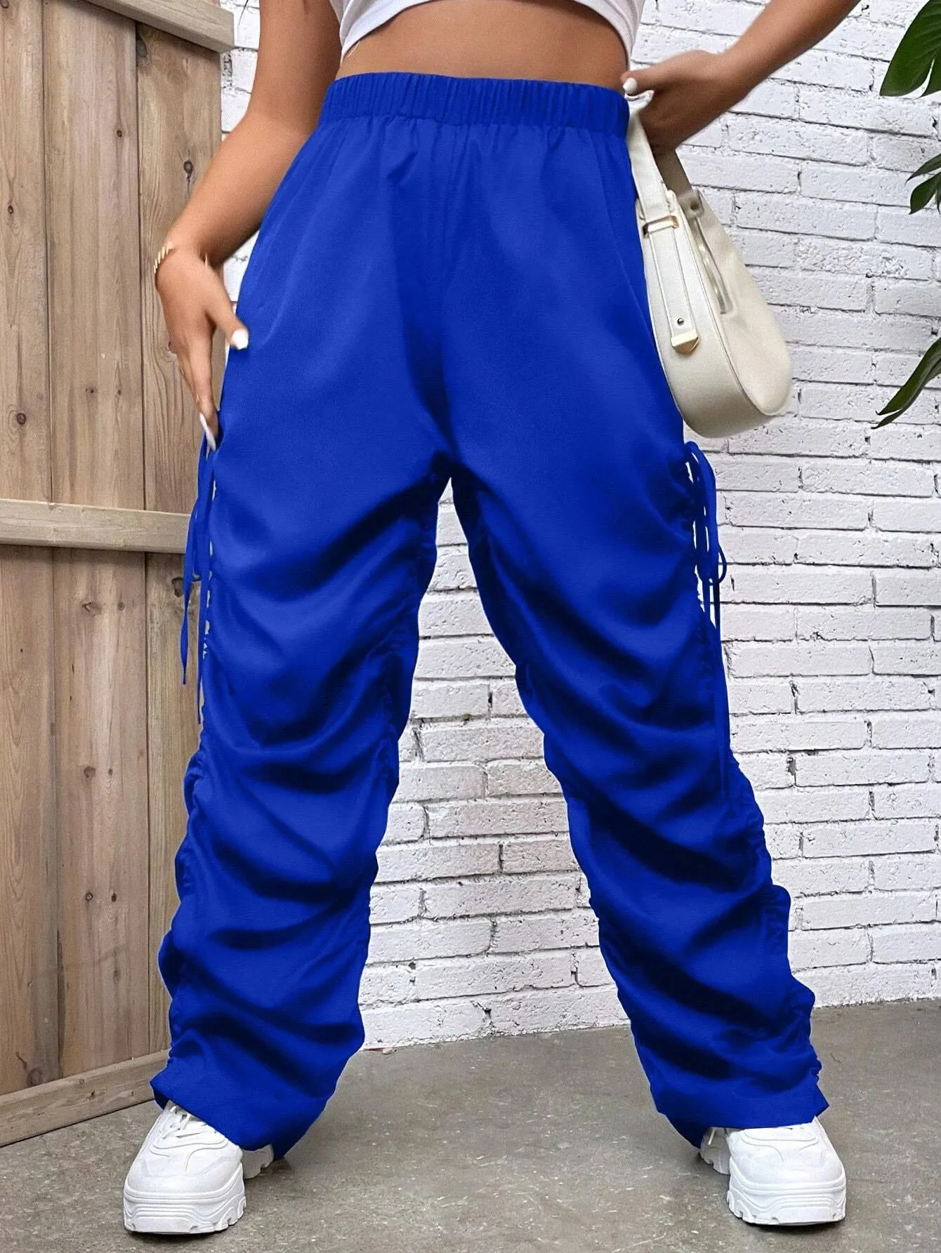 Drawstring Side Stacked Pant