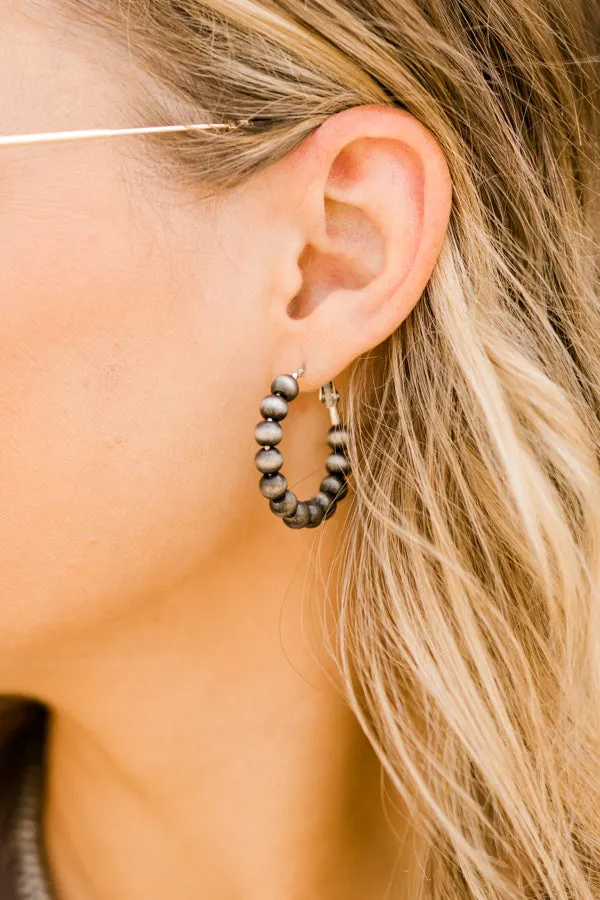 Duke Faux Navajo Pearl Hoop Earrings