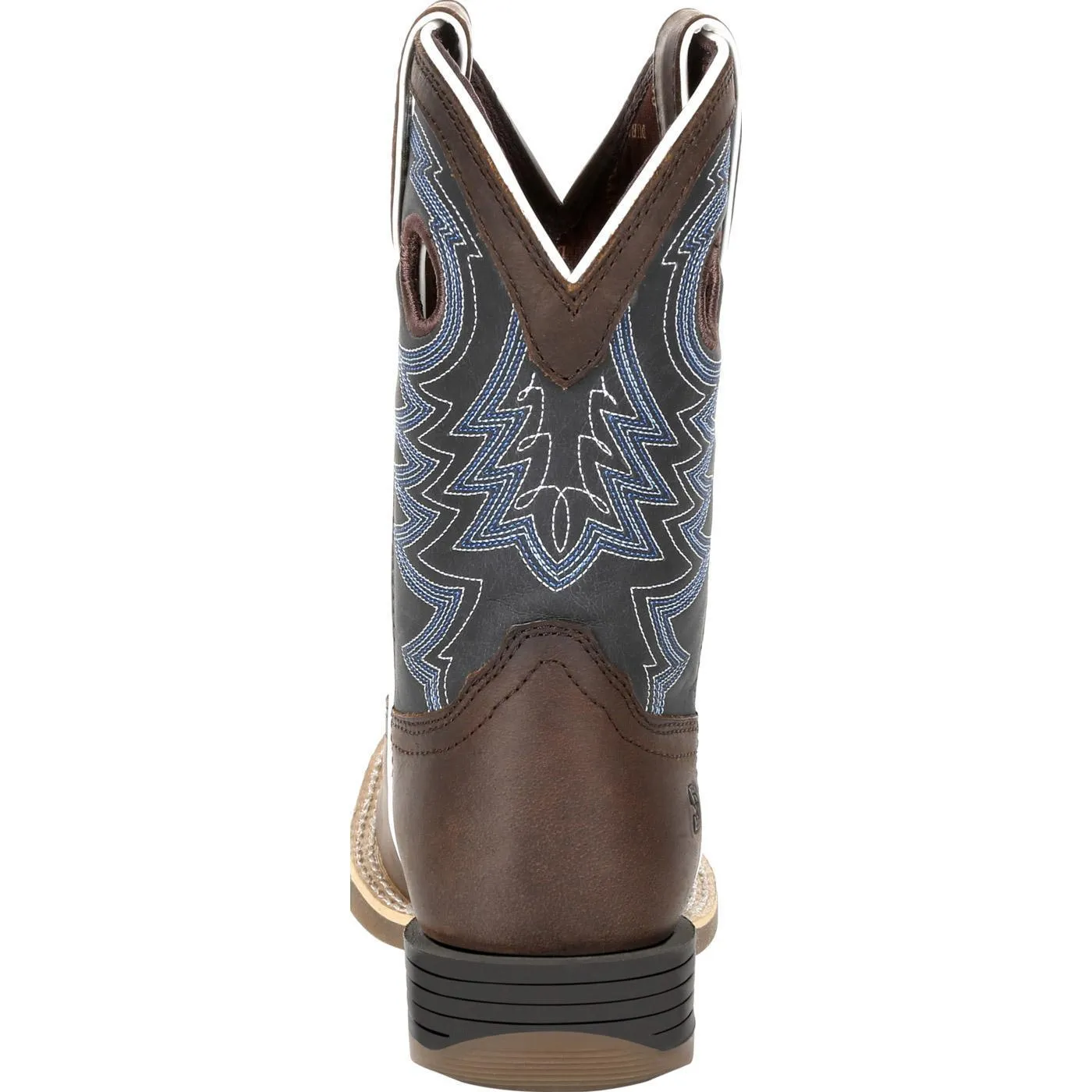 Durango Big Kids - Brown and Blue Western Boot - Square toe