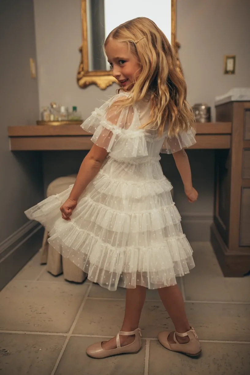 Eliana Layered Tulle Flower Girl Dress