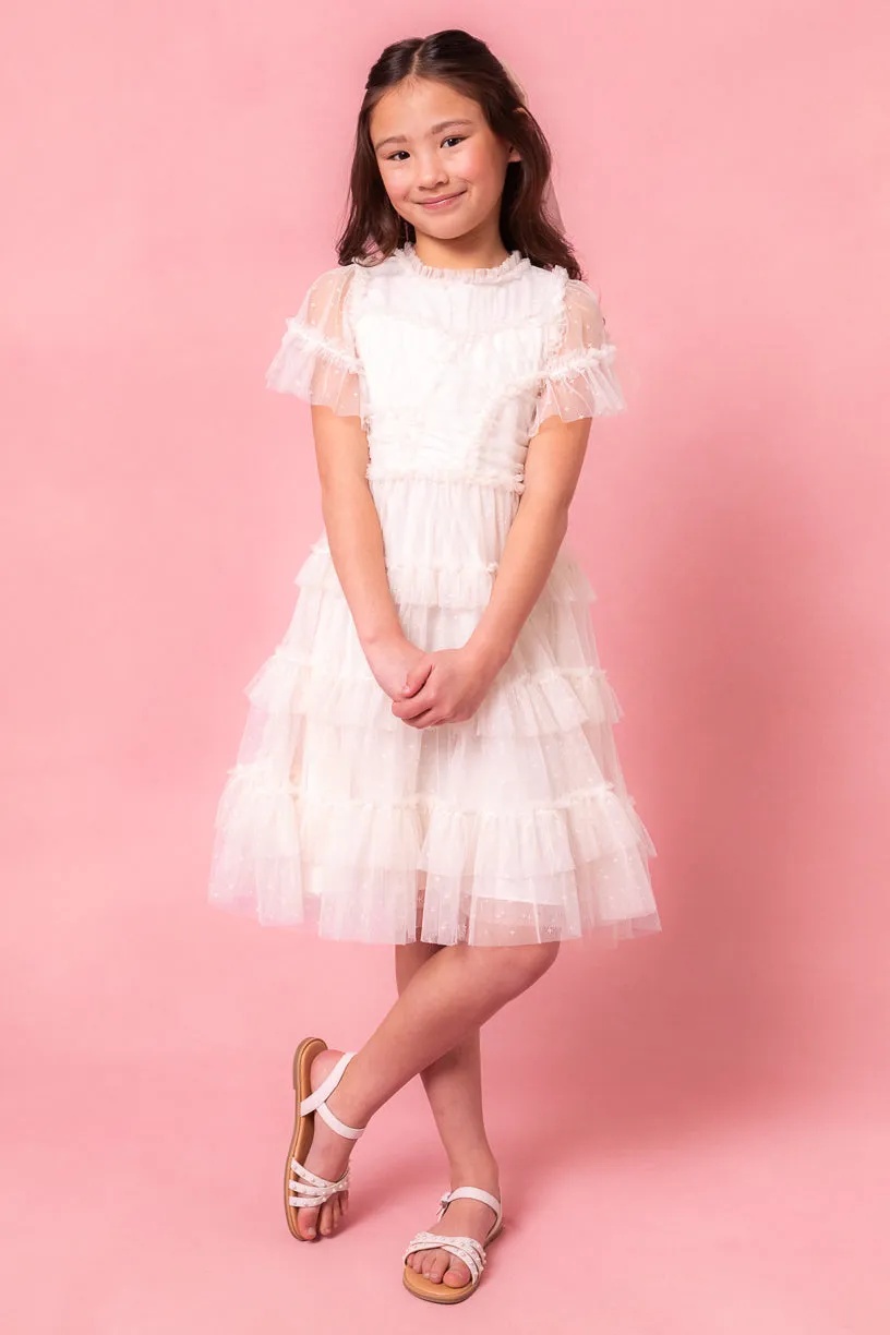 Eliana Layered Tulle Flower Girl Dress