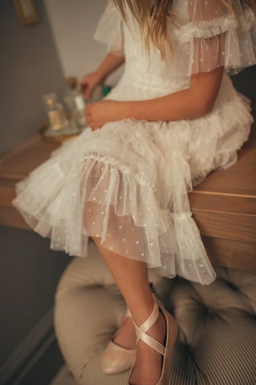 Eliana Layered Tulle Flower Girl Dress