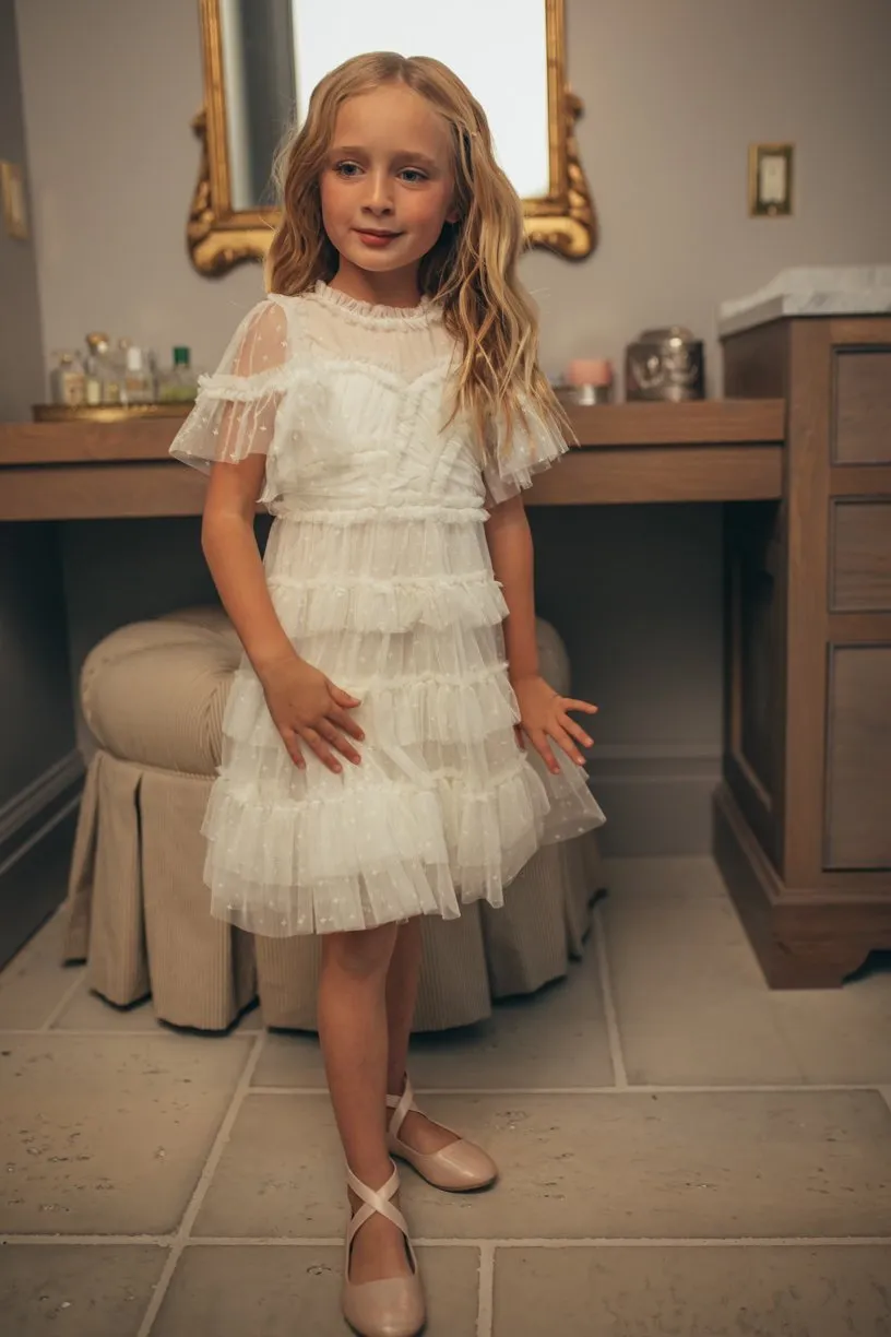 Eliana Layered Tulle Flower Girl Dress