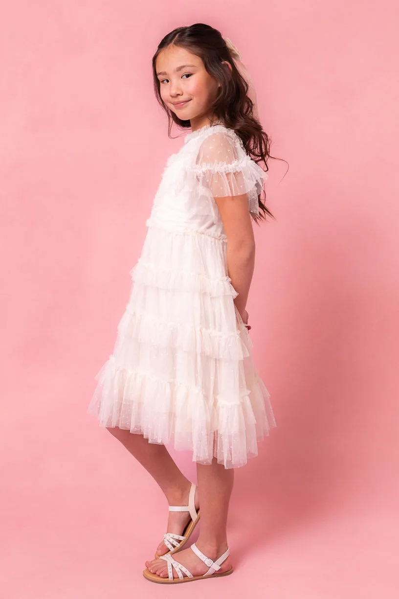 Eliana Layered Tulle Flower Girl Dress