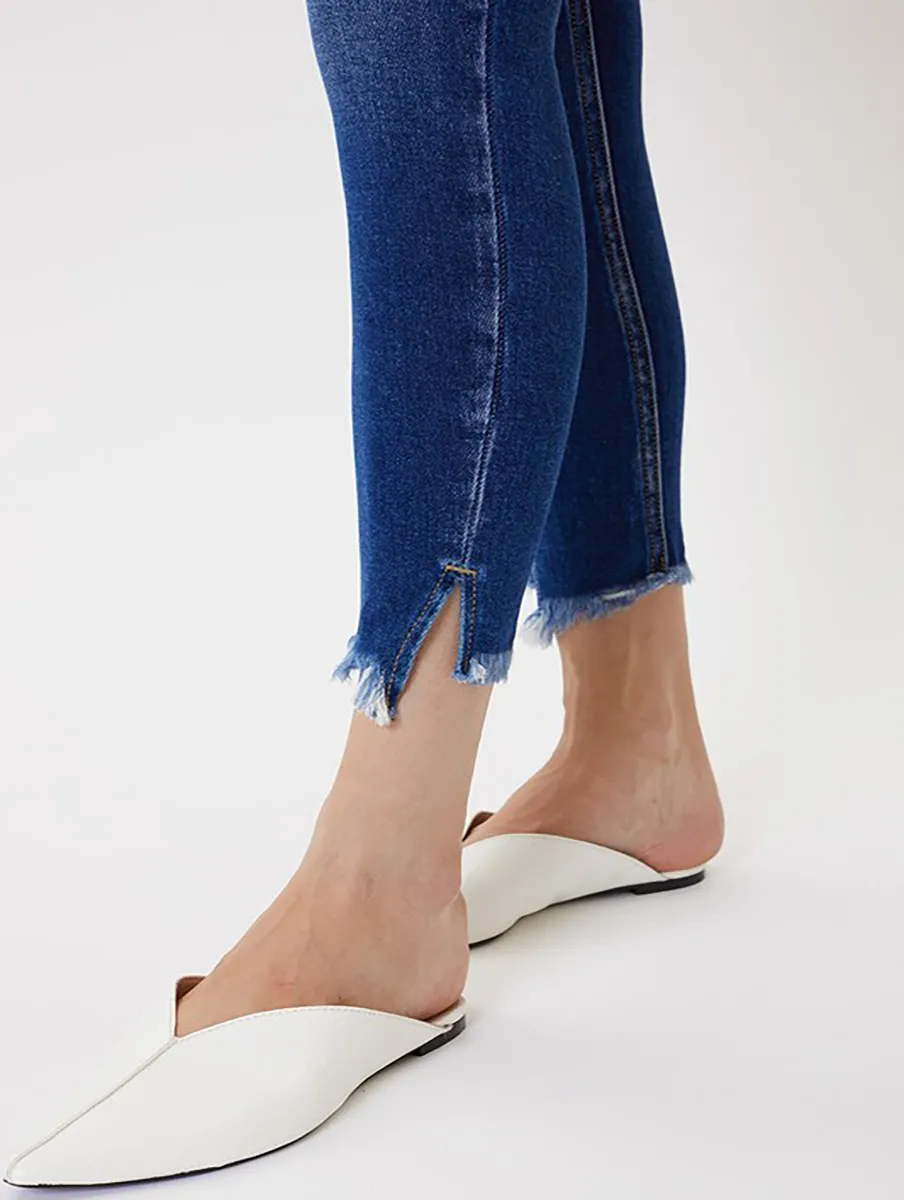 Ella High-Rise Hem Detail Ankle Skinny By KanCan